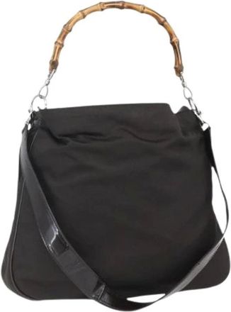 Gucci Pre-owned Shoulder Bags, female, Brown, Size: ONE SIZE Pre-owned Nylon Shoulder Bag