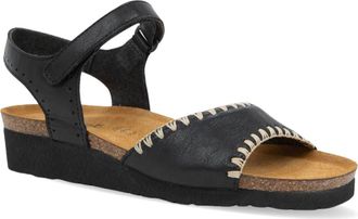 Naot Luna Sandal in Black Leather at Nordstrom, Size 11Us