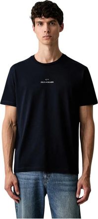 Paul & Shark T-shirt met logo - Heren - T-shirts - Blauw - XL - Katoen - Tops