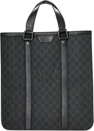 Gucci Pre-owned GG Plus Tote tas - Heren - Vintage Shopper - Zwart - ONE Size - Leer - Vintage