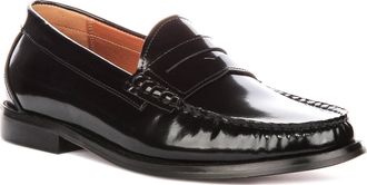 Justinreess England Joseph Mens Elegant Supple Slipon Moccasin Shoes (Black, UK 11)