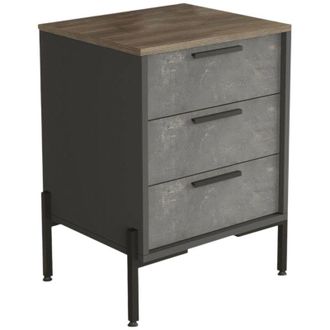 Dmora Credenza Butchoy, Buffet da soggiorno, Madia da salotto, Dispensa da cucina, 54x45 h70 cm, Marrone e Grigio - Dmora