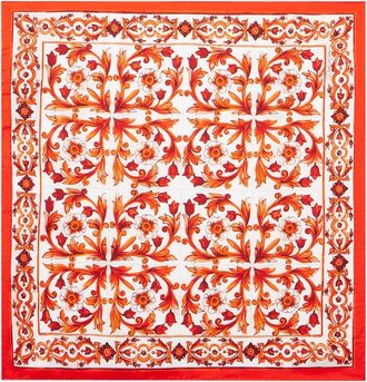 Dolce & Gabbana Majolica silk twill scarf