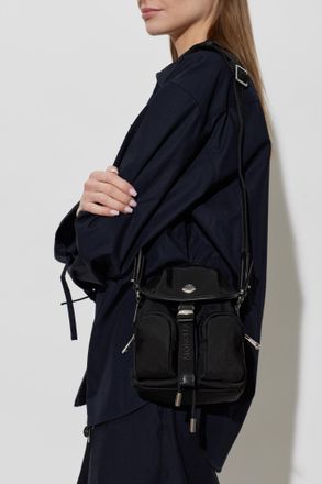 Moncler Backpack With Mini Logo, Womens, Black