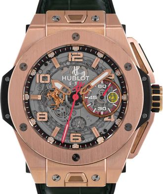 Hublot Pre-owned Hublot Big Bang Ferrari Chronograph Grey Skeleton Dial Mens Watch 401.OX.0123.VR