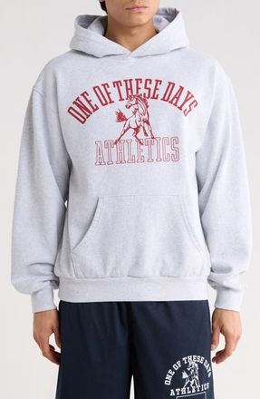 One Of These Days Mustang Athletics Pullover Hoodie in Heather Grey at Nordstrom, Size Xx-Large