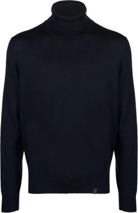 Fay Virgin Wool Turtleneck Trui - Heren - Coltruien - Blauw - 2XL - Truien & Vesten