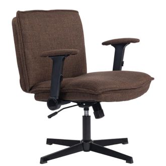 HOMCOM Silla de oficina 76x70x97 cm marr&oacute;n