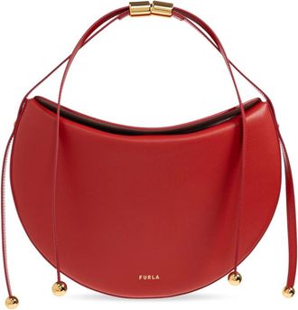 Furla Tassen, Dames, Rood, ONE Size, Leer, Moonstone Medium Handbag