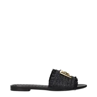 Dolce & Gabbana Donnas Sandali e zoccoli neri in rafia