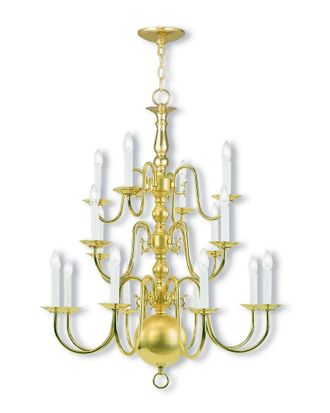 Livex Lighting Livex Williamsburgh 16-Light Polished Brass Chandelier