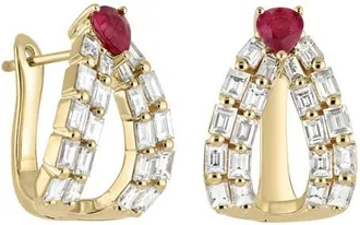 Bony Levy El Mar Ruby & Diamond Statement Earrings in Yellow at Nordstrom