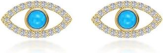 Lafonn Reconstituted Turquoise Evil Eye Earrings at Nordstrom