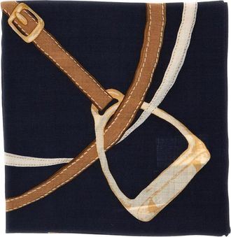 Ralph Lauren Large Square Scarf - Dames - Zijden sjaals - Blauw - ONE Size - Accessoires
