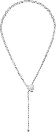 Gucci Handelsmerk Lariat ketting in sterling zilver met hartmotief - Dames - Kettingen - Grijs - ONE Size - Accessoires