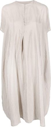 Daniela Gregis silk midi shirt dress - women - Silk - One Size - Grey