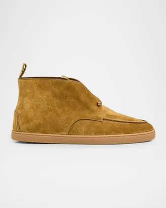Christian Louboutin Mens Chambeliss Desert Suede Boots