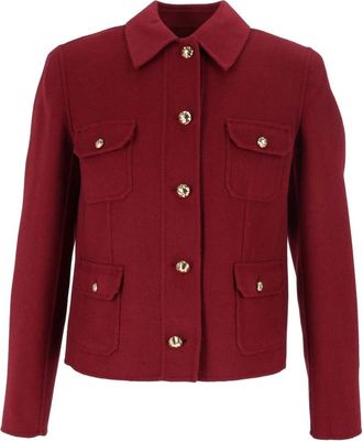 Max Mara Giacca Venere - Dames - Jassen - Rood - Maat: L Zijde