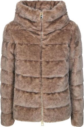 Herno Cappa Piumino Light Melange Min - - Jackets - Donna - Marrone - S