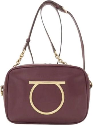 Ferragamo Pre-owned Leren Schoudertas - Dames - Vintage Schoudertas - Rood - ONE Size - Leer - Vintage