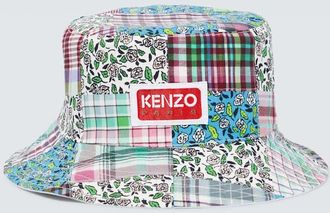 Kenzo Checked cotton and silk bucket hat