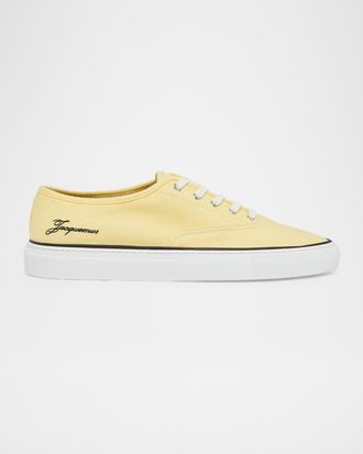 Jacquemus Men & apos;s Les Fefe Canvas Low-Top Sneakers