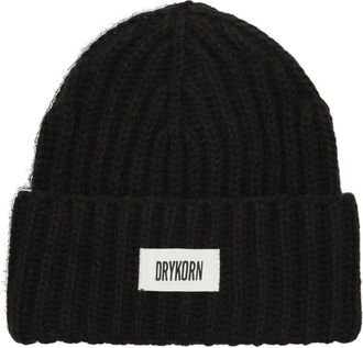 Drykorn Eani_3 Beanie - Dames - Hoeden - Zwart - ONE Size - Wol - Accessoires