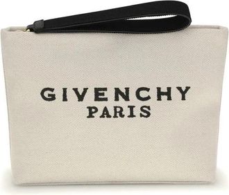 Givenchy Canvas Pochette - Dames - Clutches - Beige - ONE Size - Katoen - Tassen