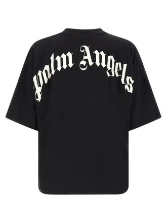 Palm Angels Logo-Embroidered Cotton T-Shirt - Black