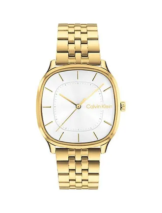 Calvin Klein Reloj De Acero Chapado En Oro Con Esfera Cuadrada