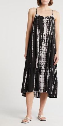 Boho Me Tie Dye Midi Dress in Black Skin at Nordstrom Rack, Size 2X