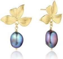 Set & Stones Maeve Pearl Drop Earrings in Gold /Peacock at Nordstrom