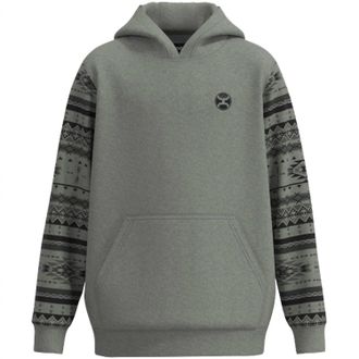 Hooey Mens Legendary Polar Fleece Hoody In Black/grey