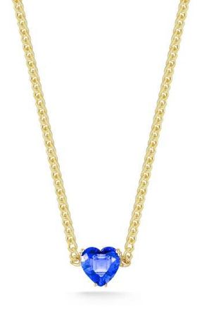 Sphera Milano 14K Gold Plated Cubic Zirconia Heart Pendant Necklace at Nordstrom Rack