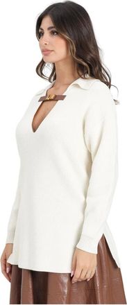 Elisabetta Franchi Donna, Maglie, Bianco, L, new