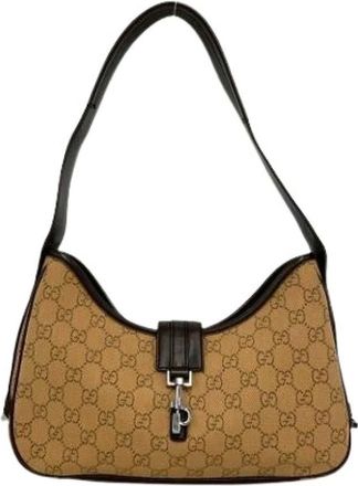 Gucci Pre-owned Shoulder Bags, female, Brown, Size: ONE SIZE Pre-owned Vintage Shoulder Tote Bag