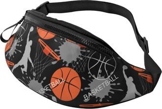 Generic Sport Ball Basketball Player Waist Packs Waist Pack Lightweight Fanny Pack For Travel Women Ladies 14X35Cm