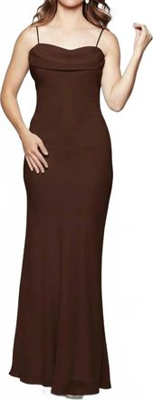 Milano Formals Flowing Muse Maxi Dress In Truffle