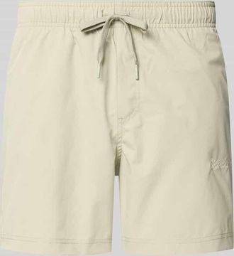 Jack & Jones Jack & Jones Badehose mit Label-Stitching Modell MAUI in Schilf, Gr&ouml;&szlig;e XXL