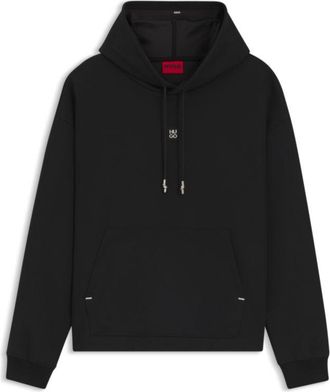 HUGO BOSS Stacked-logo hoodie in a relaxed fit