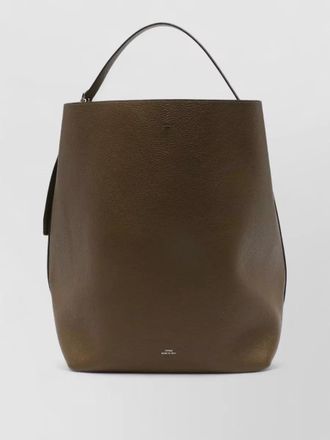 Toteme grained leather belted tote shoulder bag