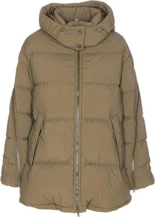 Herno Dames gewatteerde jas met capuchon - Dames - Winterjassen - Groen - S - Jassen