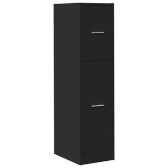 Berkfield Home Elegant Apothecary Cabinet Black 30x41x118 cm Engineered Wood | Size: 30 x 41 x 118 cm