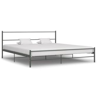 vidaXL Estructura De Cama Sin Colch&oacute;n Metal Gris 180x200 Cm Vidaxl