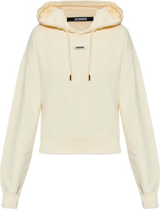 Jacquemus Hoodies & sweatvesten, Dames, Beige, L, Hoodies