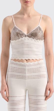 Genny Top in maglia di cotone e strass
