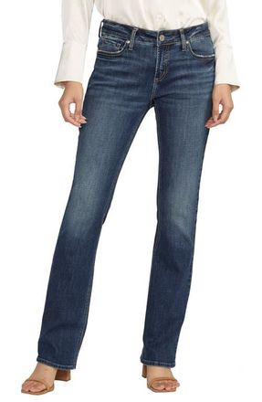 Silver Jeans Co Elyse Mid Rise Slim Bootcut Jeans in Indigo at Nordstrom, Size 26 X 31