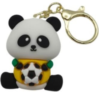 Generic Panda Keychain Family Cute Cartoon Animal Colorful Bag Key Chain Keyring Ornament Bag Purse Charm Accessories duck (Football)