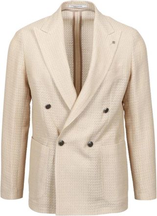 Tagliatore Beige Blazer - Heren - Blazers - Beige - XL - Katoen - Jassen