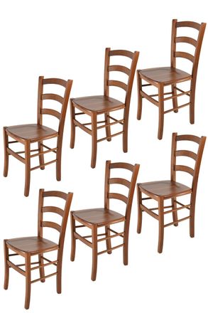 Tommychairs Tommychairs Set 6 Sillas Venice En Haya Nuez Claro